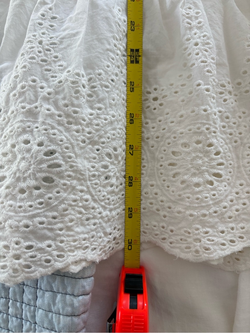 White Eyelet Tiered Midi Skirt - Women's - Picture 5 of 5